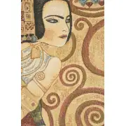The Waited For By Klimt European Tapestries - 16 in. x 16 in. Cotton/Polyester/Viscose by Gustav Klimt | Close Up 2