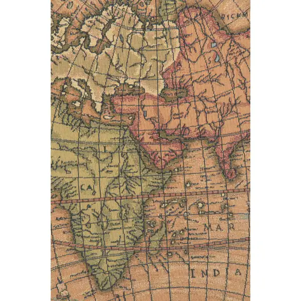 Old Map of the World Blue wall art european tapestries