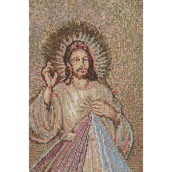Merciful Jesus European Tapestries - 10 in. x 16 in. Cotton/Polyester/Viscose by Charlotte Home Furnishings | Close Up 1