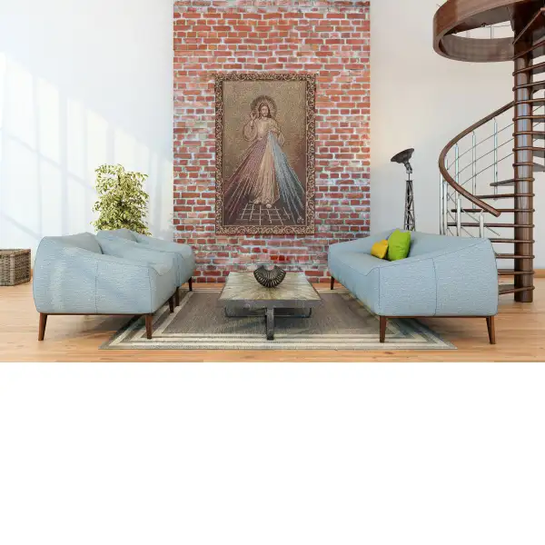Merciful Jesus European Tapestries - 10 in. x 16 in. Cotton/Polyester/Viscose by Charlotte Home Furnishings | Life Style 1