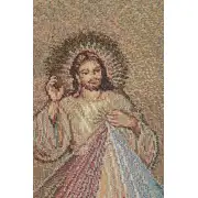 Merciful Jesus Confidant European Tapestries - 11 in. x 17 in. Cotton/viscose/goldthreadembellishments by Charlotte Home Furnishings | Close Up 1