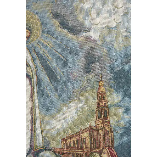 Our Lady Of Fatima I European Tapestries - 17 in. x 25 in. Cotton/Polyester/Viscose by Charlotte Home Furnishings | Close Up 1