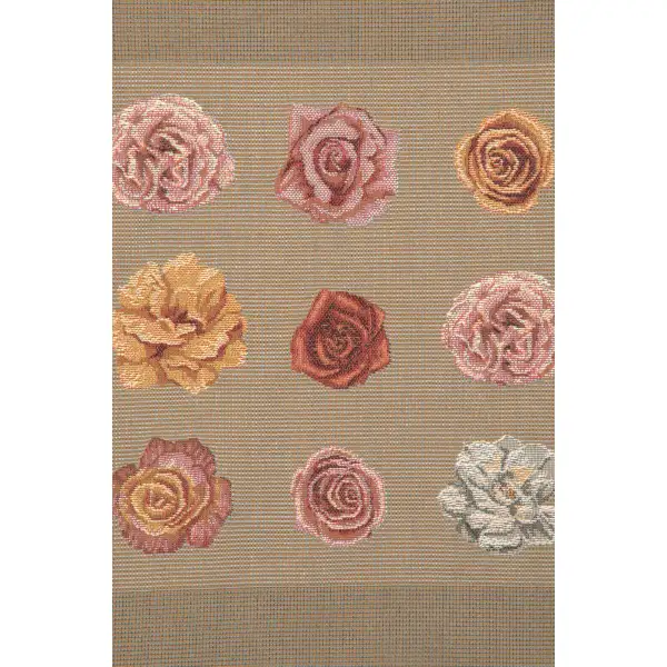 Roses III Cushion - 19 in. x 19 in. Cotton/Viscose/Polyester by Charlotte Home Furnishings | Close Up 2