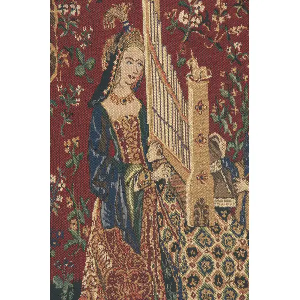 The Lady and the Organ II with Border european tapestries