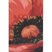 Poppies I Belgian Cushion Cover - 16 in. x 16 in. Cotton/Viscose/Polyester by Charlotte Home Furnishings | Close Up 2