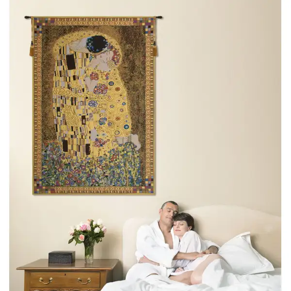 The Kiss (Yellow) Tapestry