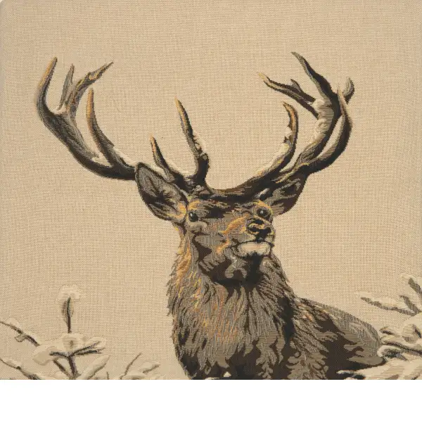 Royal Deer French Couch Pillow Cushion | Close Up 1