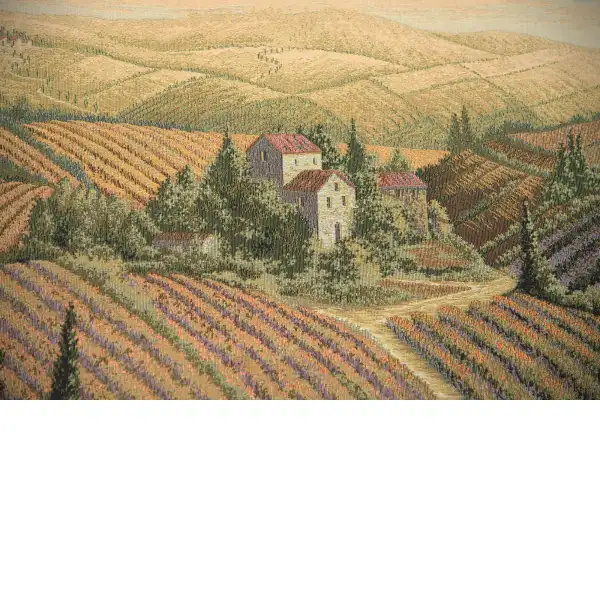 Tuscan Poppy Landscape european tapestries