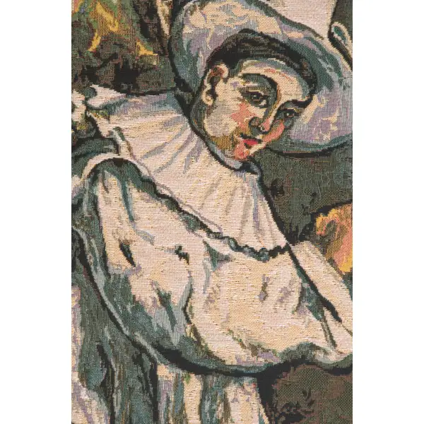 Pierrot and Harlequin Belgian Tapestry Wall Hanging Masters of Fine Art Tapestries