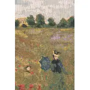 Monet's Poppy Field Belgian Cushion Cover | Close Up 2