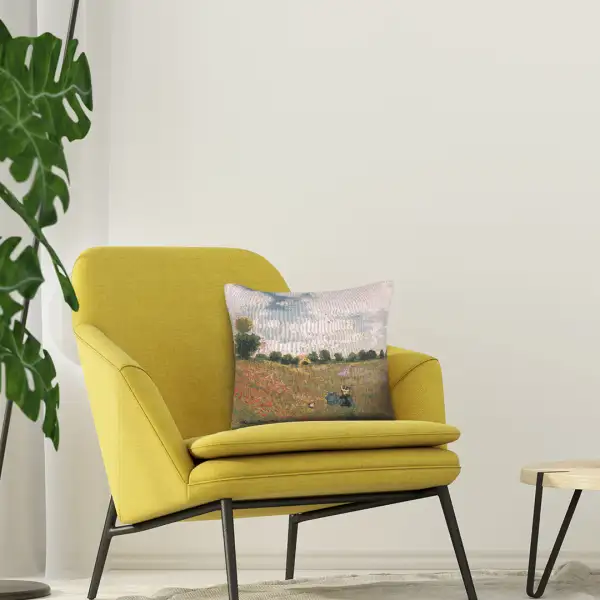 Monet's Poppy Field Belgian Cushion Cover Tapestry Cushions