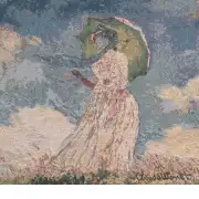 Monet's Lady with Umbrella Belgian Cushion Cover | Close Up 1