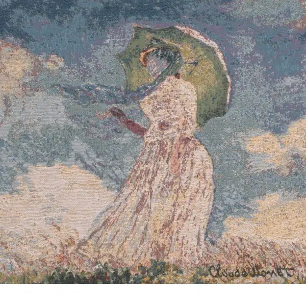 Monet's Lady with Umbrella Belgian Cushion Cover People