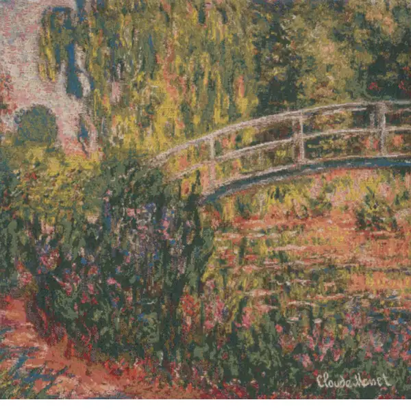 Monet's Japanese Bridge Belgian Cushion Cover | Close Up 1