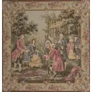 Garden Party Right Panel Belgian Cushion Cover - 18 in. x 18 in. Cotton/Viscose/Polyester by Francois Boucher | Close Up 1