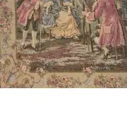 Garden Party Right Panel Belgian Cushion Cover - 18 in. x 18 in. Cotton/Viscose/Polyester by Francois Boucher | Close Up 2