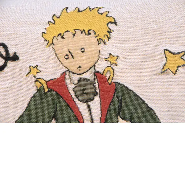 The Little Prince In Costume Large Belgian Cushion Cover - 18 in. x 18 in. Cotton/Viscose/Polyester by Antoine de Saint-Exupery | Close Up 2