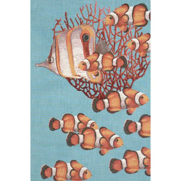 Exotic Fish Blue French Table Mat Ocean & Sea Wildlife