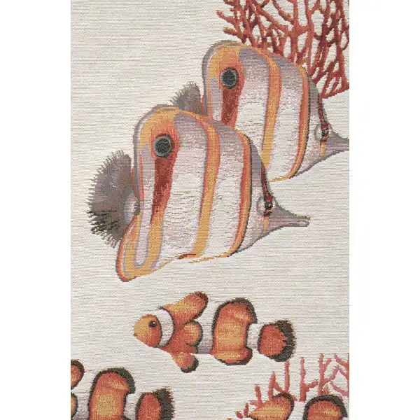 Exotic Fish White French table mat