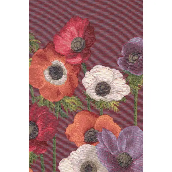 Anemones Purple  French Table Mat Floral Table Runners