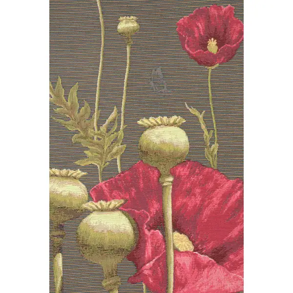 Poppy Gray  French Table Mat Floral Table Runners