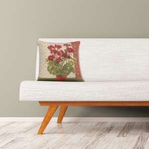 Geranium 1 Red French Tapestry Cushion