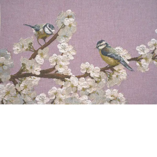 Passerines On Branch Pink  decorative pillows