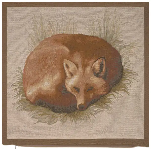Fox Cushion - 19 in. x 19 in. Cotton by Charlotte Home Furnishings | Close Up 1
