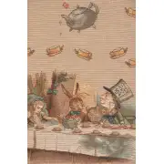 The Tea Party Alice In Wonderland Cushion | Close Up 2