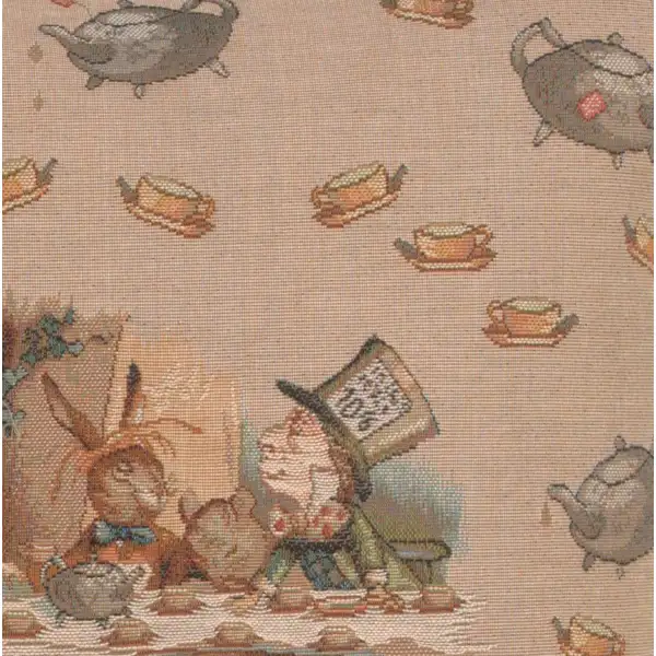 The Tea Party Alice In Wonderland Cushion | Close Up 3