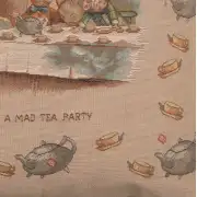 The Tea Party Alice In Wonderland Cushion | Close Up 4