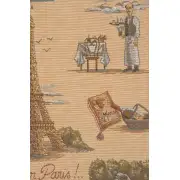 Paris Tour Eiffel Cushion - 19 in. x 19 in. Cotton by Charlotte Home Furnishings | Close Up 2
