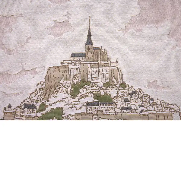 Mont Saint Michel 1 Cushion - 19 in. x 19 in. Cotton by Charlotte Home Furnishings | Close Up 2