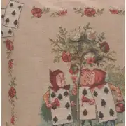 C Charlotte Home Furnishings Inc The Garden Alice in Wonderland French Tapestry Cushion - 14 in. x 14 in. Cotton by John Tenniel | Close Up 3