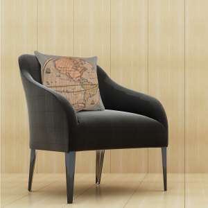 Map of Americas I French Tapestry Cushion