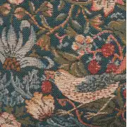 C Charlotte Home Furnishings Inc Cushion Birds Face to Face French Tapestry Cushion - 14 in. x 14 in. Cotton by William Morris | Close Up 4