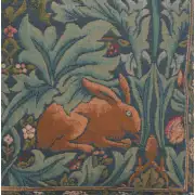 C Charlotte Home Furnishings Inc Brother Rabbit French Tapestry Cushion - 14 in. x 14 in. Cotton by William Morris | Close Up 4