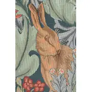 Rabbit As William Morris Left Small Cushion - 14 in. x 14 in. Cotton by William Morris | Close Up 2
