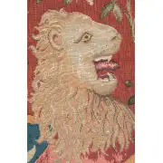 The Medieval Lion Cushion - 14 in. x 14 in. Cotton by Charlotte Home Furnishings | Close Up 2