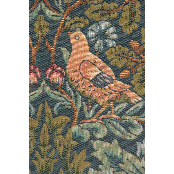 C Charlotte Home Furnishings Inc Brother Bird I French Tapestry Cushion - 19 in. x 19 in. Cotton by William Morris | Close Up 2