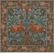 Brother Rabbit I Cushion - 19 in. x 19 in. Cotton by William Morris | Close Up 1
