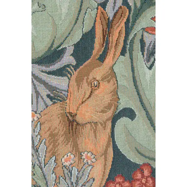 Rabbit As William Morris Right Large tapestry pillows