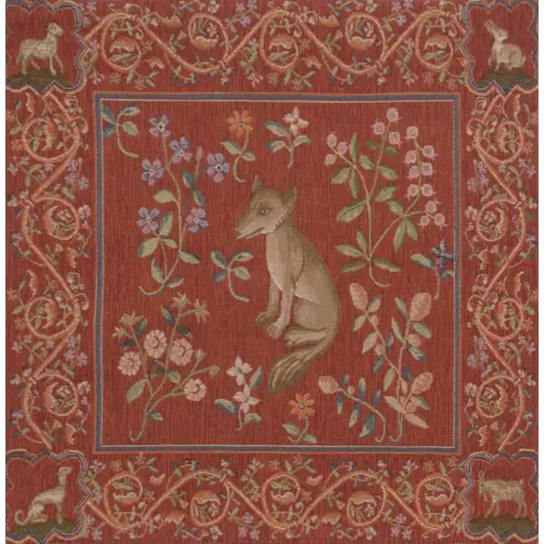 Medieval Fox Cushion Lady and the Unicorn