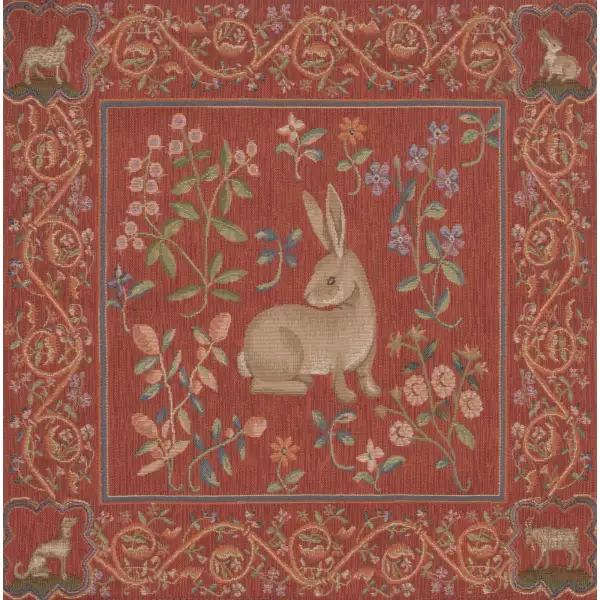 Medieval Rabbit I Cushion Lady and the Unicorn