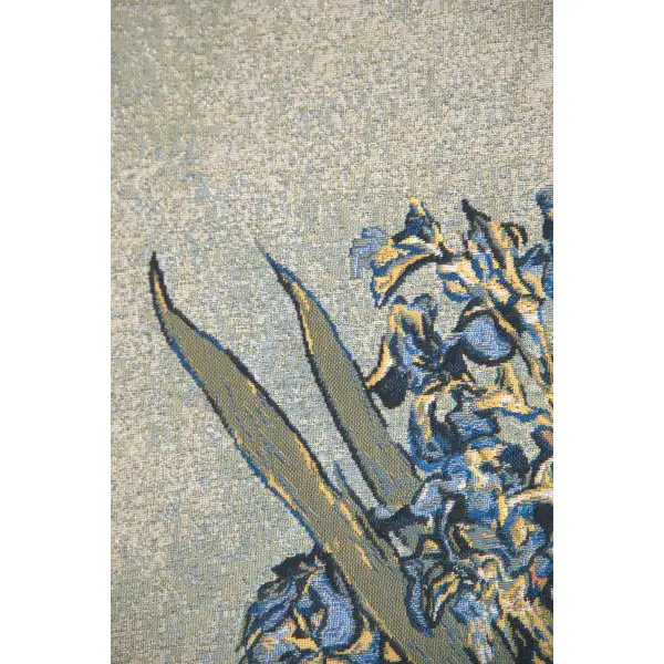 Vase Iris by Van Gogh Belgian Tapestry Wall Hanging Floral & Still Life Tapestries