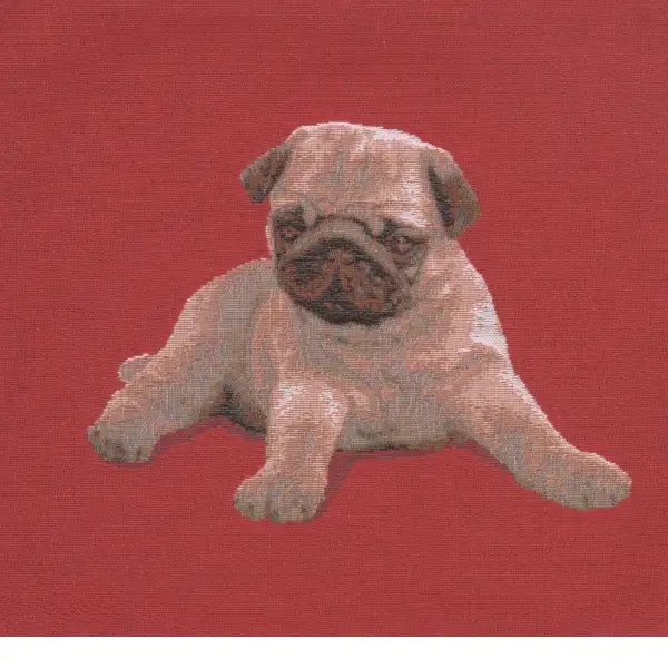 Puppy Pug Red Cushion Dogs & Cats