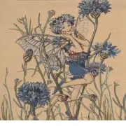 Cornflower Fairy Cicely Mary Barker I Belgian Cushion Cover | Close Up 1