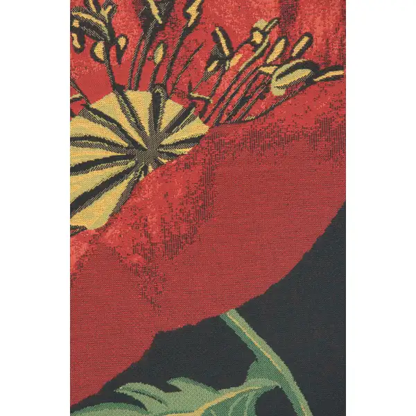 Poppy Red Belgian Tapestry Modern Floral Tapestries