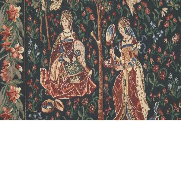 Courtly Scene Galanteries Belgian Tapestry Middle Ages Art Tapestries