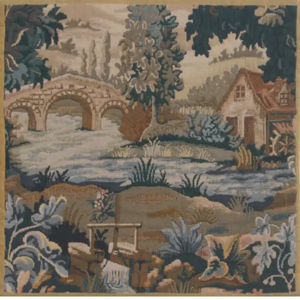 Paysage Flamand Moulin 1 Belgian Tapestry Cushion City & Country Cushions